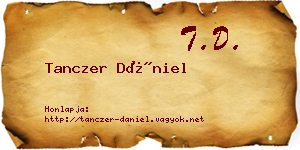 Tanczer Dániel névjegykártya